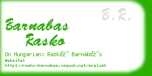 barnabas rasko business card